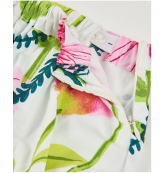 Falda de niña de plana con diseño floral-Tuc Tuc