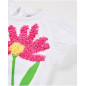 Camiseta de niña de punto y flor en relieve-Tuc Tuc