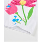 Camiseta de niña de punto y flor en relieve-Tuc Tuc