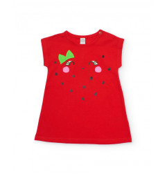 Vestido de niña de punto con detalles bordados-Tuc Tuc