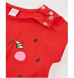 Vestido de niña de punto con detalles bordados-Tuc Tuc