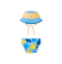 Bañador de recién nacido de plana y diseño de carita sonriente-Tuc Tuc