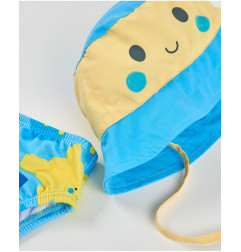 Bañador de recién nacido de plana y diseño de carita sonriente-Tuc Tuc