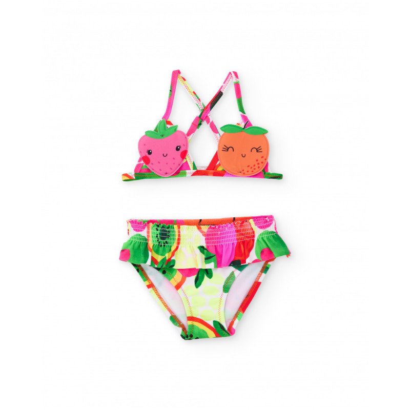 Bikini de niña de punto con frutas acolchadas-Tuc Tuc