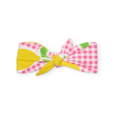 Diadema de niña de punto y estampado vichy-Tuc Tuc