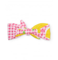 Diadema de niña de punto y estampado vichy-Tuc Tuc
