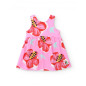 Vestido de niña de punto y estampado de flores grandes-Tuc Tuc