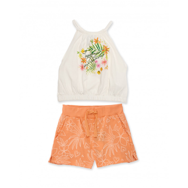Conjunto de niña de punto con estampado tropical-Tuc Tuc
