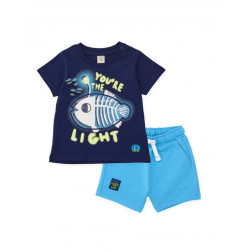 Conjunto de niño de punto con diseño pez luminoso-Tuc Tuc