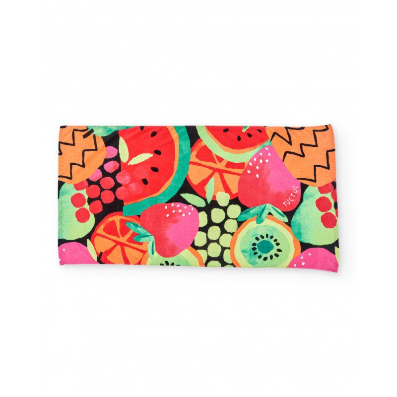 Toalla de niña de punto con estampado de frutas-Tuc Tuc