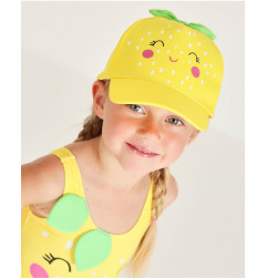 Gorra de niña de plana con hojas decorativas-Tuc Tuc
