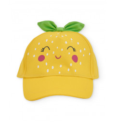 Gorra de niña de plana con hojas decorativas-Tuc Tuc