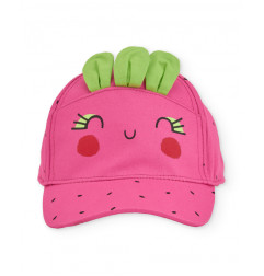 Gorra de niña de plana con hojitas en relieve-Tuc Tuc