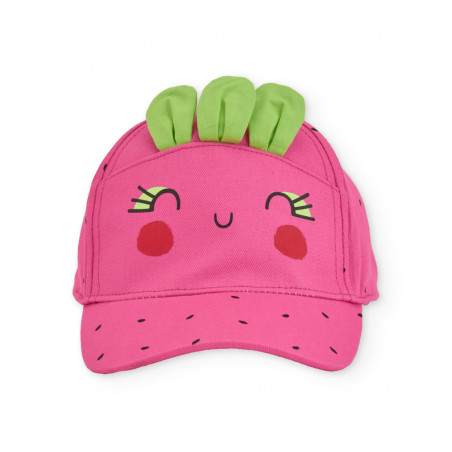 Gorra de niña de plana con hojitas en relieve-Tuc Tuc