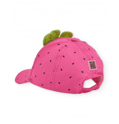 Gorra de niña de plana con hojitas en relieve-Tuc Tuc