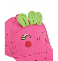 Gorra de niña de plana con hojitas en relieve-Tuc Tuc