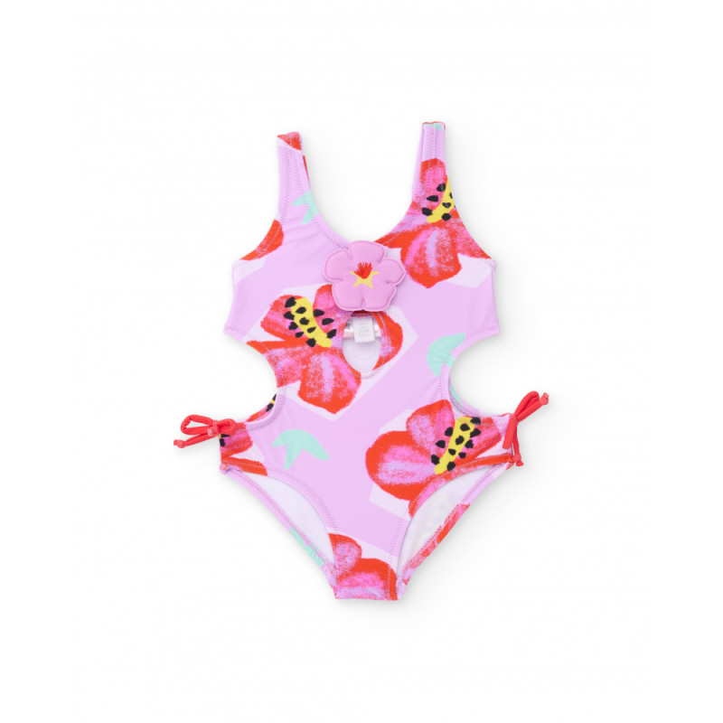 Bañador de niña de punto y apliques en relieve-Tuc Tuc