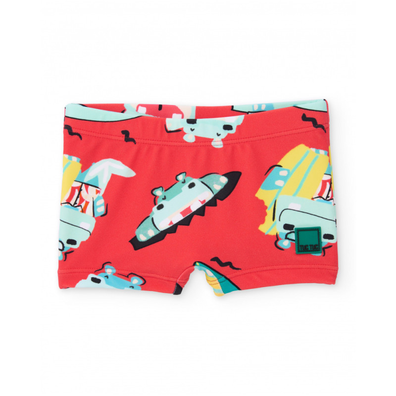 Bañador de niño de punto y estampado veraniego-Tuc Tuc