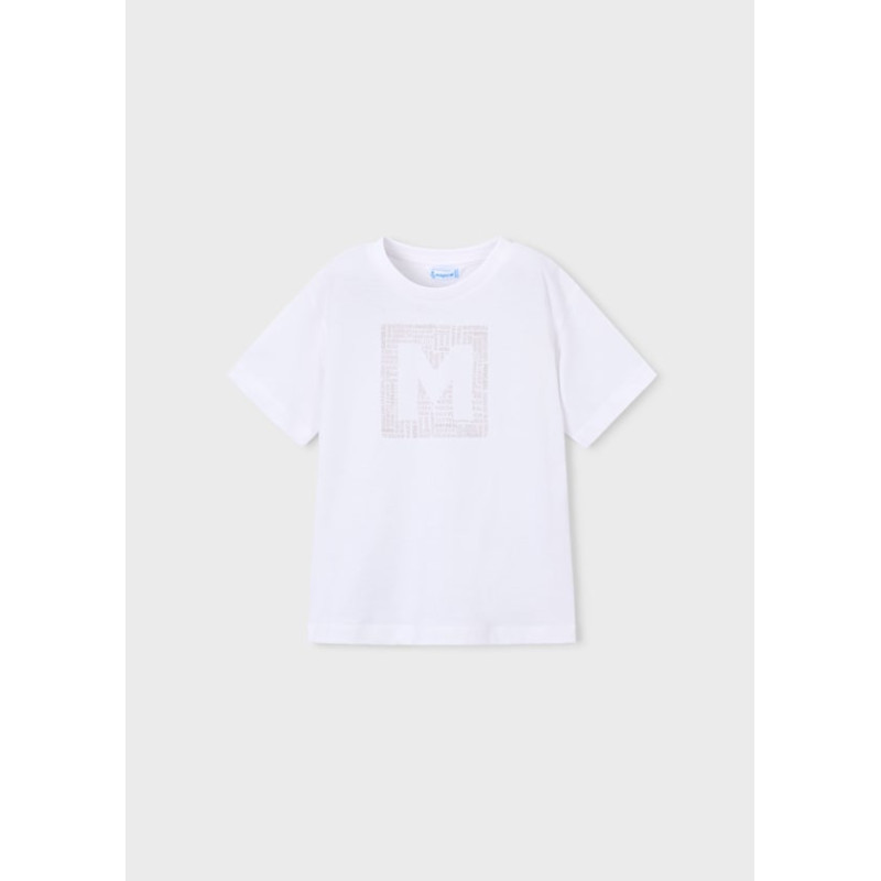 Camiseta básica letra niño-Mayoral