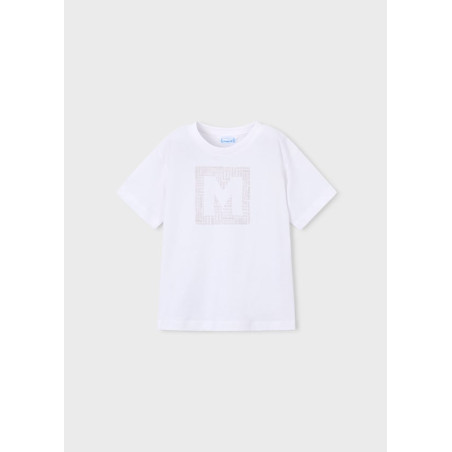 Camiseta básica letra niño-Mayoral