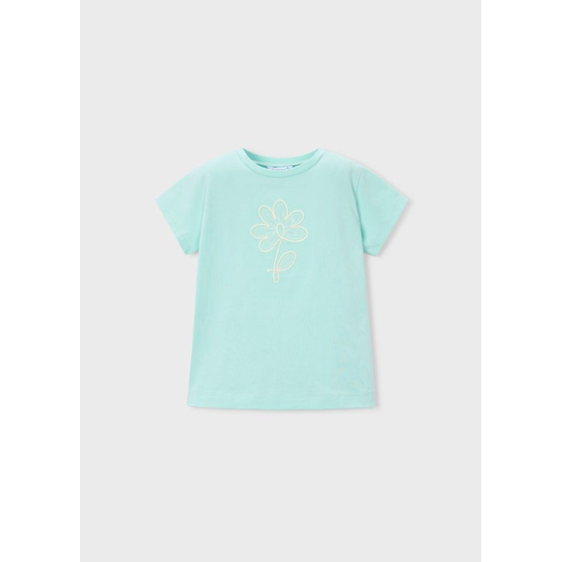 Camiseta básica flor niña-Mayoral