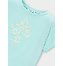 Camiseta básica flor niña-Mayoral