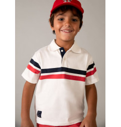 Polo con bandas decorativas niño-Mayoral