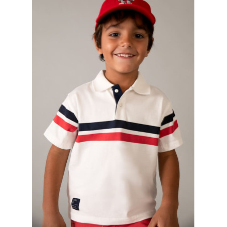 Polo con bandas decorativas niño-Mayoral