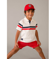 Polo con bandas decorativas niño-Mayoral