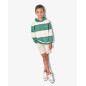 SUDADERA CAPUCHA RAYAS BEIG y VERDE-Spagnolo
