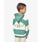 SUDADERA CAPUCHA RAYAS BEIG y VERDE-Spagnolo