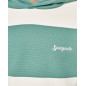 SUDADERA CAPUCHA RAYAS BEIG y VERDE-Spagnolo