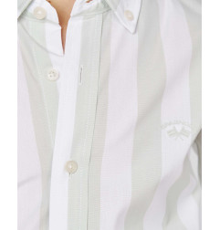 CAMISA POPELIN LISTA BLANCO y VERDE-Spagnolo