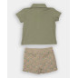 CONJUNTO POLO BERMUDA VERDE Y BEIG-Spagnolo