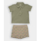 CONJUNTO POLO BERMUDA VERDE Y BEIG-Spagnolo