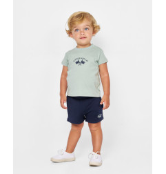 CONJUNTO CAMISETA Y BERMUDA VERDE Y MARINO-Spagnolo