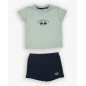 CONJUNTO CAMISETA Y BERMUDA VERDE Y MARINO-Spagnolo