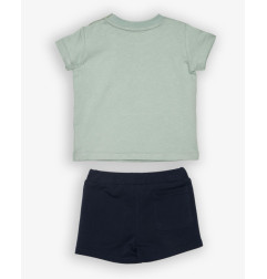 CONJUNTO CAMISETA Y BERMUDA VERDE Y MARINO-Spagnolo