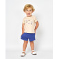 CONJUNTO CAMISETA Y BERMUDA PUNTO BEIG Y AZUL-Spagnolo