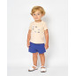 CONJUNTO CAMISETA Y BERMUDA PUNTO BEIG Y AZUL-Spagnolo