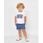 CONJUNTO CAMISETA Y BERMUDA DENIM BLANCO y AZULINA-Spagnolo