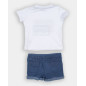 CONJUNTO CAMISETA Y BERMUDA DENIM BLANCO y AZULINA-Spagnolo