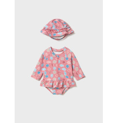 Pelele baño con gorro protección solar recién nacida-Mayoral