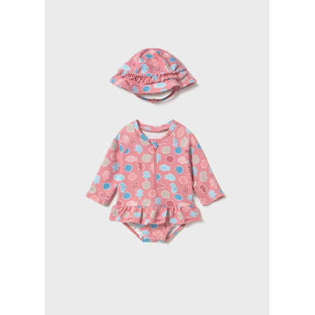 Pelele baño con gorro protección solar recién nacida-Mayoral