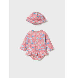 Pelele baño con gorro protección solar recién nacida-Mayoral