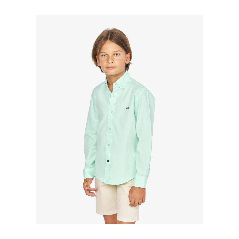 CAMISA MICRO OXFORD VERDE CLARO-Spagnolo