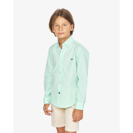 CAMISA MICRO OXFORD VERDE CLARO-Spagnolo