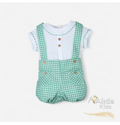Conjunto Bebe Niño Familia "Verde Primavera"-Alida Kids