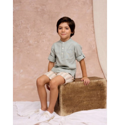 Bermuda de niño de rayas con bolsillos laterales-Dadati