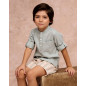Camisa de niño verde con cuello mao-Dadati